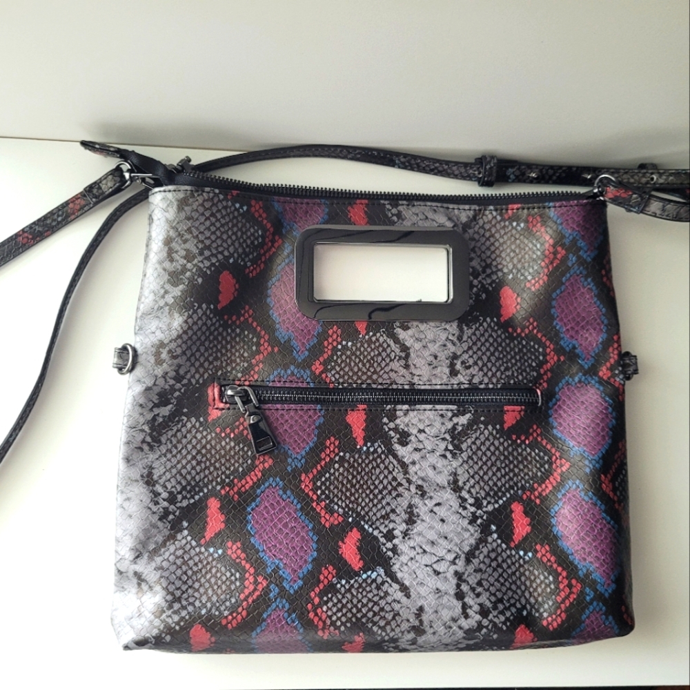 INC snake print crossbody bag like new